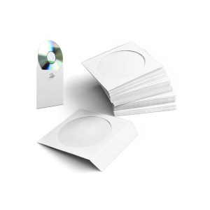 Plic hartie pentru CD/DVD cu geam transparent si clapeta inchidere- SET 100 buc - Img 1