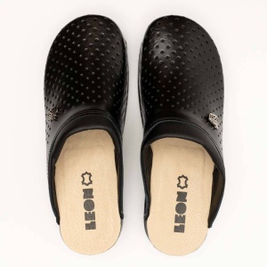 Saboti medicali, unisex, din piele, negru, Leon PU100 - Img 6