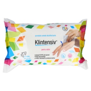 Servetele Dezinfectante Maini KLINTENSIV® - 70 bucati