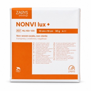 Comprese nesterile netesut 10x10 cm NONVI lux, 30 Grame -100 buc