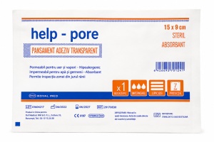 Pansament adeziv steril transparent cu pad din poliuretan, 15x9 cm - Img 3