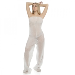 Pantaloni pressoterapie de unică folosință din material nețesut, cu elastic