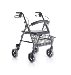 Rolator din aluminiu vopsit, cu 4 roti, sezut si cos - RP520 ATLANTE