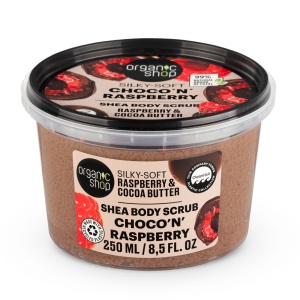 Scrub de corp Organic Shop cu zmeura si cacao 250 ml