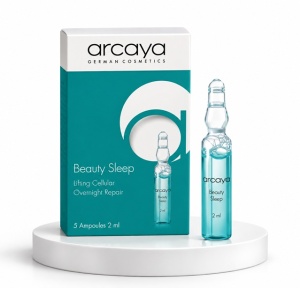 Arcaya Beauty Sleep - Fiole revitalizante de noapte cu peptide si celule stem vegetale, 5 buc x 2 ml