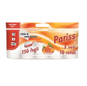 Hartie igienica Pariss 10 role 3 straturi- 150 FOI - PARFUMATA