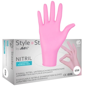Manusi nitril roz Style Strawberry