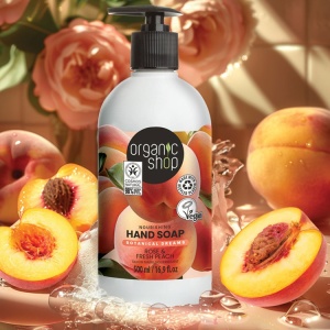 Sapun de maini Organic Shop cu piersica si trandafir 500 ml - Img 2