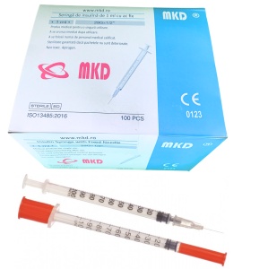 Seringi de insulina 1 ml cu ac incastrat - Img 2