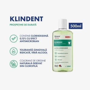 Apă de gură mentolată cu clorhexidină, 500 ml KLINTENSIV - Img 4