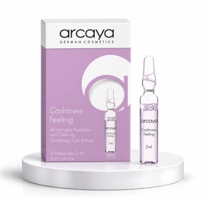 Arcaya Cashmere Feeling - Fiole hidratante cu acid hialuronic si proteine de matase, 5 buc x 2 ml