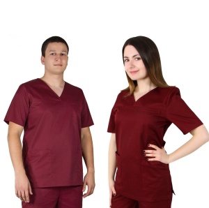 Bluza medicala cu 3 buzunare aplicate - GRENA