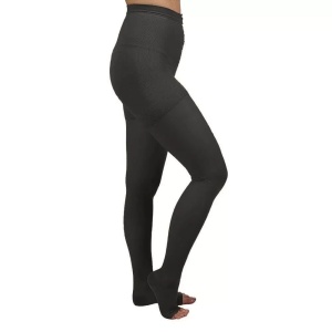 Ciorapi medicali compresie forte, cu chilot si varf deschis, 30-40 mmHg, negru - ARS06
