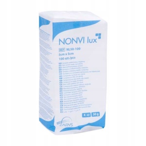 Comprese nesterile netesut 5x5cm NONVI lux, 40 Grame -100 buc