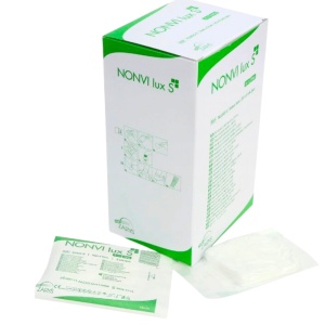 Comprese sterile din netesut NONVI lux 40 g 5x5cm, 3 buc/plic - Img 2