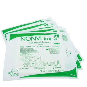 Comprese sterile din netesut NONVI lux 40 g 7,5x7,5cm, 3 buc/plic