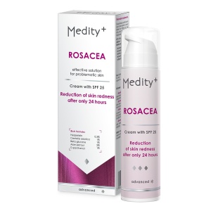 Cremă de zi pentru față, SPF 25 pentru pielea cu rozacee Medity+