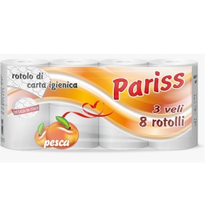 Hartie igienica Pariss 8 role 3 straturi 110 foi Piersica