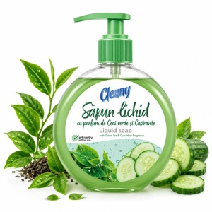 Sapun lichid Cleany 500ml - Ceai Verde si Castravete