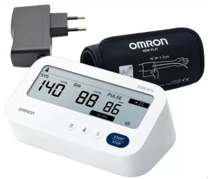 Tensiometru electronic de brat Omron M3 Comfort AFib, cu adaptor priza inclus