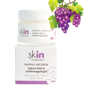 YAMUNA skIN – Crema de zi cu samburi de struguri pentru ten uscat - Img 1