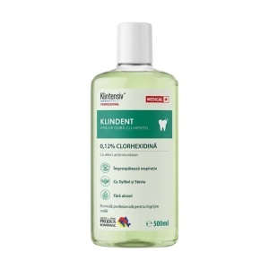 Apă de gură mentolată cu clorhexidină, 500 ml KLINTENSIV