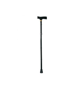 Baston pliabil din aluminiu maner in T, negru - RP145
