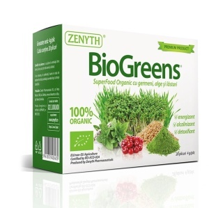 BioGreens SuperFood Organic cu germeni, alge si lastari Zenyth