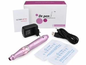 Dr.Pen M7 cu fir, carcasa din aluminiu roz - Img 2