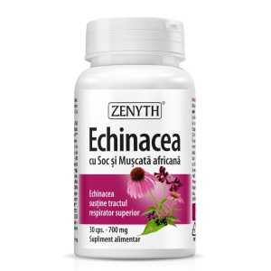 Echinacea cu Soc și Mușcată Africană 700 mg – 30 capsule – Zenyth