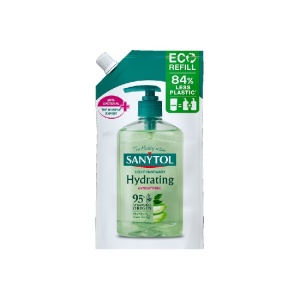 SANYTOL Rezerva Sapun Lichid Antibacterian Hidratant – Aloe Vera si Ceai Verde, 500 ml