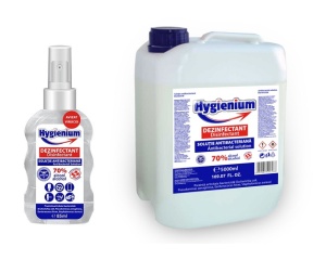 Solutie dezinfectanta pentru maini Hygienium, efect antibacterian