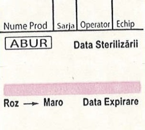 Etichete dublu adezive 29 x 28 mm sterilizare abur, rola 500 buc - Img 2