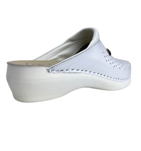Saboti medicali, unisex, din piele, alb, Leon PU100 - Img 2