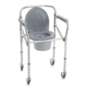 Scaun WC de camera pliabil cu roti, functie 4 in 1 - RP782