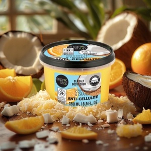 Scrub de corp anticelulitic Organic Shop Coconut & Orange, 250ml - Img 3