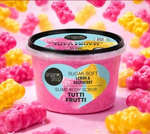 Scrub de corp Organic Shop Tutti Frutti cu lamaie si zmeura 250 ml - Img 3