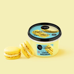 Scrub de corp pentru fermitate cu lamaie si menta Organic Shop Lemon Macaron 250 ml - Img 2