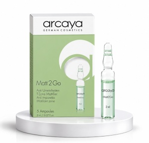 Arcaya Matt 2 Go - Fiole matifiante cu Tea Tree, acid salicilic si acid hialuronic, 5 buc x 2 ml