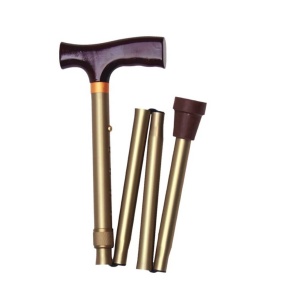 Baston pliabil din aluminiu maner in T, auriu - RP145 - Img 2