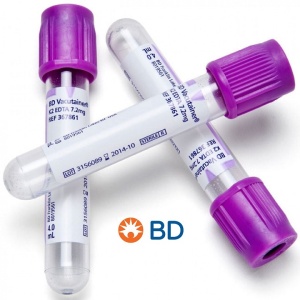 BD Vacutainer hematologie cu K2 EDTA dop mov 3 ml