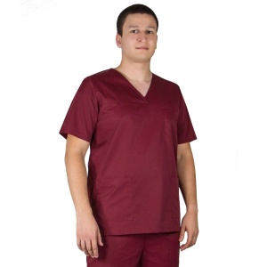 Bluza medicala cu 3 buzunare aplicate - GRENA - Img 2