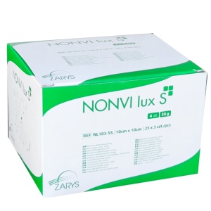 Comprese sterile din netesut NONVI lux 40 g 10x10cm, 3 buc/plic - Img 2