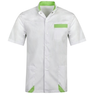 Halat medical barbat capse Massimo Alb-Verde - Img 3