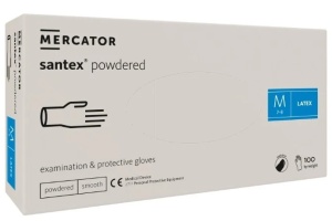 Manusi de examinare latex SANTEX - marimea M - Oferta pe bax