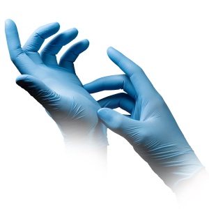 Manusi examinare nitril, fara pudra, Pura Comfort Blue - Img 5