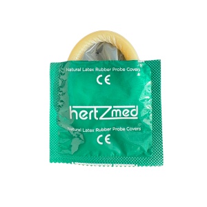 Prezervative sonda ecograf HertzMed, latex LUBRIFIATE, 144 buc ambalate indifvidual - Img 2