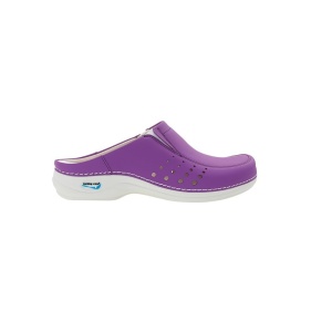Saboti medicali din piele naturala, lavabili, Nursingcare Wash'Go Berlin, violet - Img 2