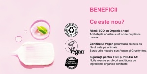 Scrub de corp Organic Shop cu ulei de cirese si unt de cacao 250 ml - Img 3