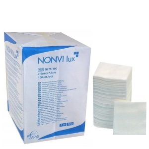 Comprese nesterile netesut 5x5cm NONVI lux, 40 Grame -100 buc - Img 3